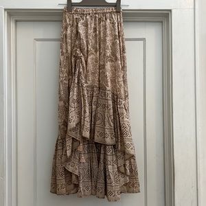 Spell and the Gypsy Lioness Ruched Maxi Skirt - size XXS